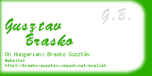 gusztav brasko business card